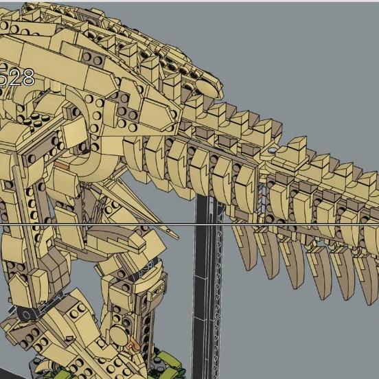 T-Rex Skeleton Building Blocks | 3145 Pcs | Toylandeu™