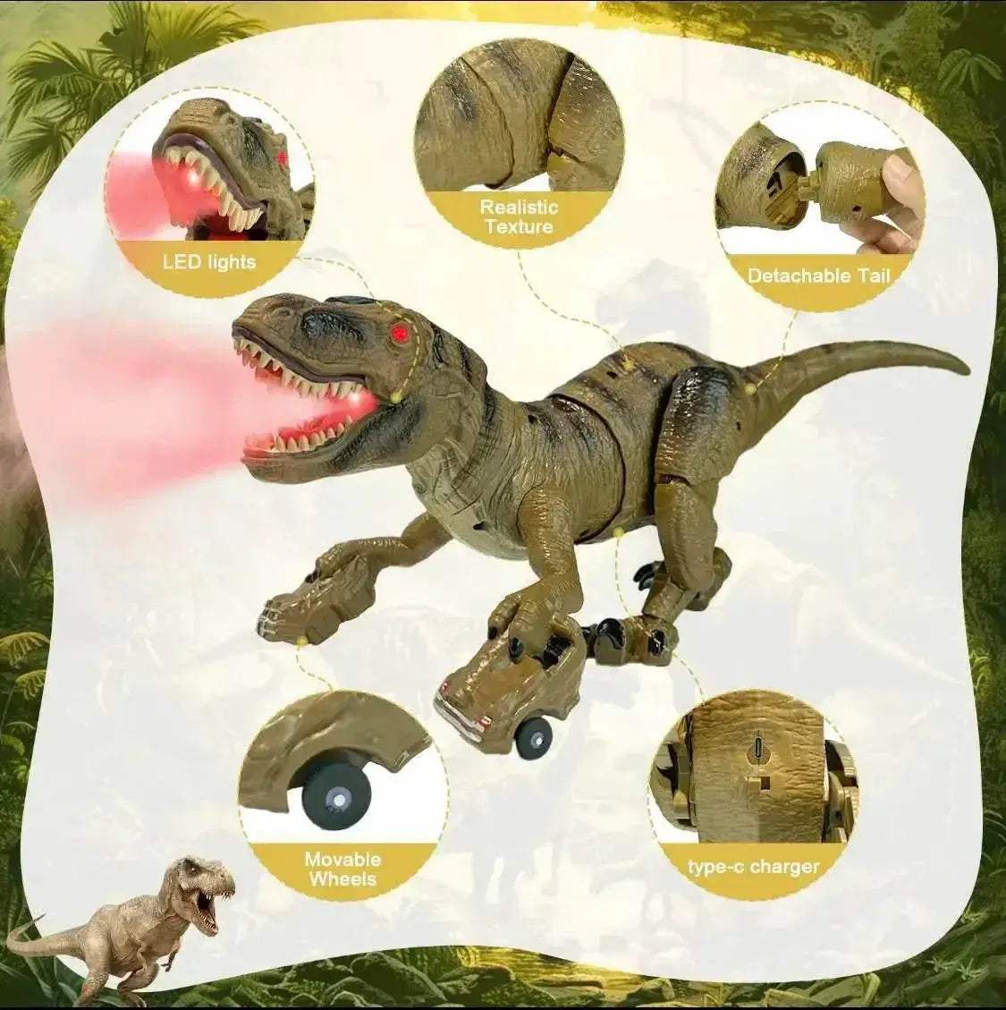 T-Rex and Dragon Remote Control Toy for Kids Gift Set - ToylandEU