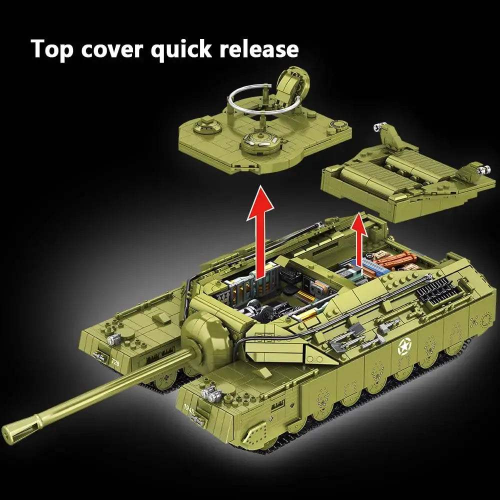 T28 Heavy Tank Building Blocks Set For Adults Realistic Detail - ToylandEU
