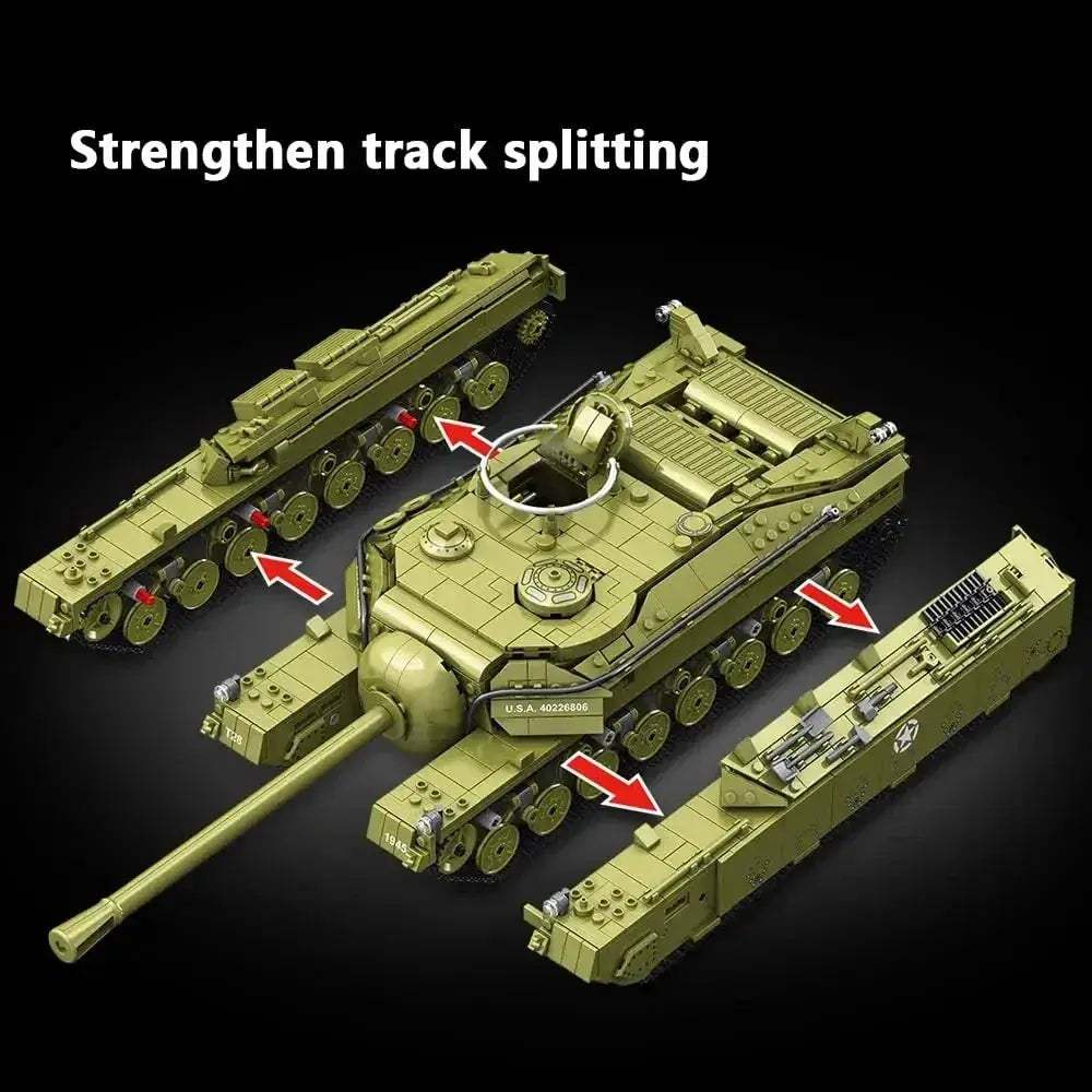 T28 Heavy Tank Building Blocks Set For Adults Realistic Detail - ToylandEU
