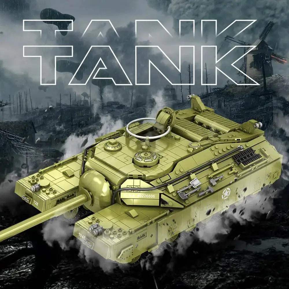 T28 Heavy Tank Building Blocks Set For Adults Realistic Detail - ToylandEU