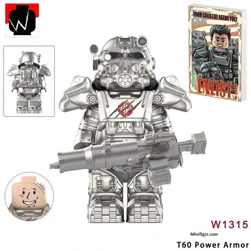 T60 Damaged Power Armor Silver - ToylandEU