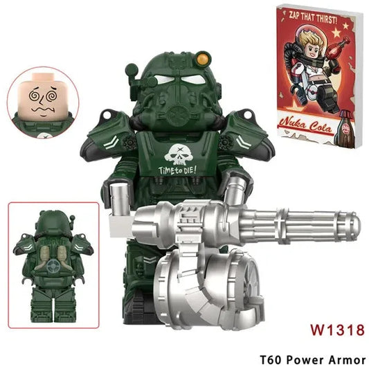 T60 Power Armor LEGO Compatible Figure Green with Collectible Detail - ToylandEU