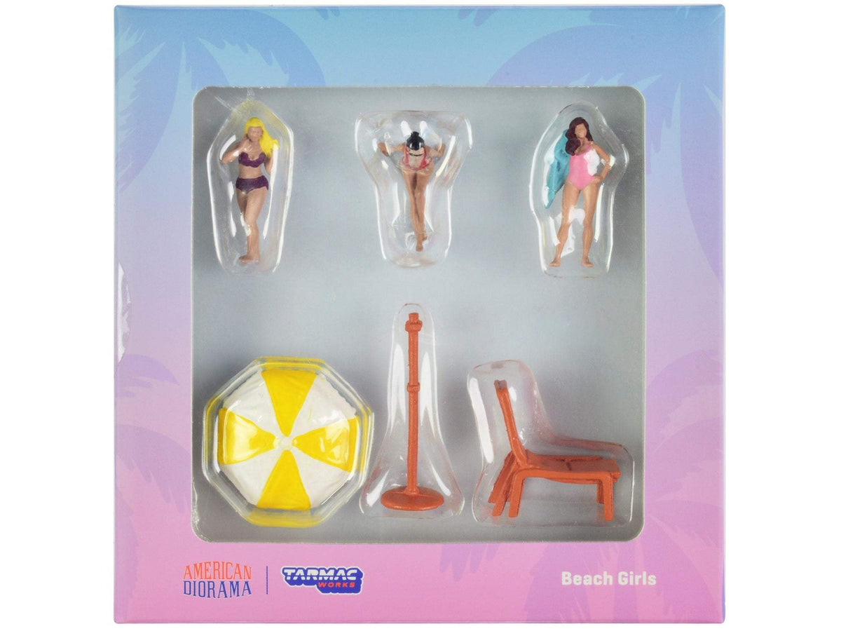 Beach Girls 5 piece | 1/64 Scale Figure | Tarmac Works & American Diorama | Limited Edition