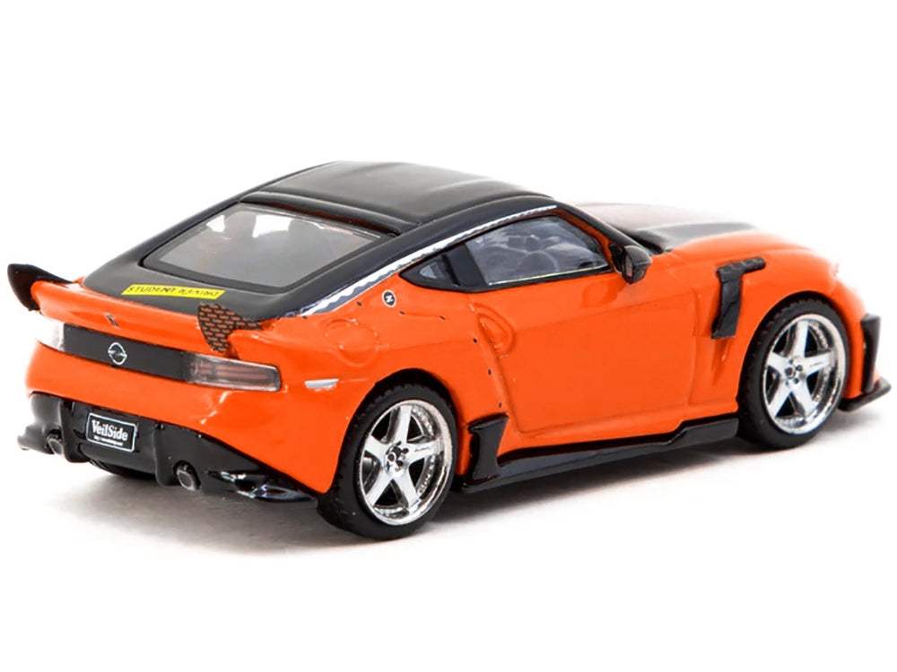 Nissan VeilSide FFZ400 Fairlady Z RHD (Right Hand Drive) Orange with Black Top | 1/64 Diecast Model Car | Tarmac Works | Global64 Series