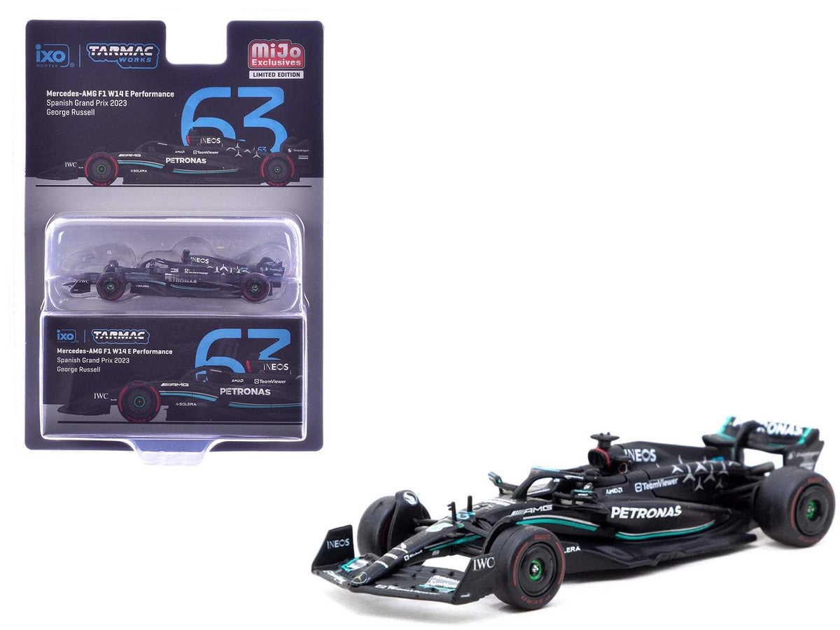 Mercedes-AMG F1 W14 E Performance #63 George Russell 3rd Place Formula One F1 | 1/64 Diecast Model Car | Tarmac Works | Spanish GP Series
