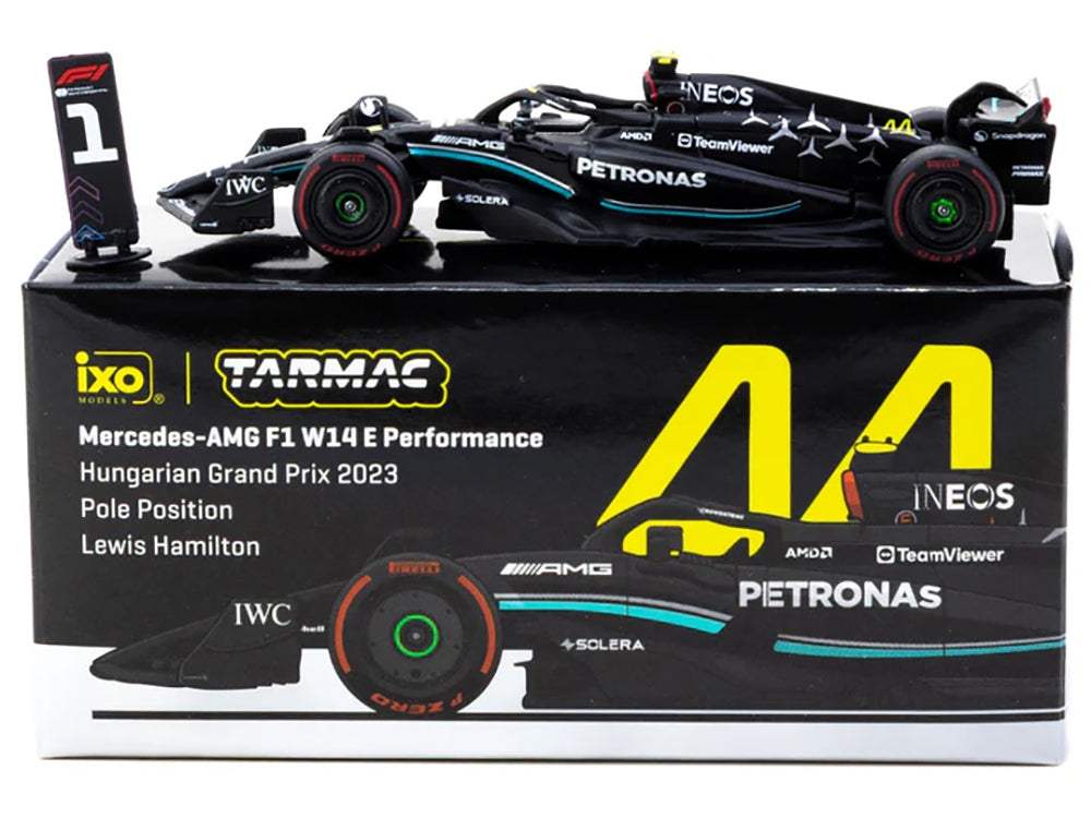 Mercedes-AMG F1 W14 E Performance #44 Lewis Hamilton Pole Position Formula One F1 | 1/64 Diecast Model Car | Tarmac Works | Hungarian GP Series
