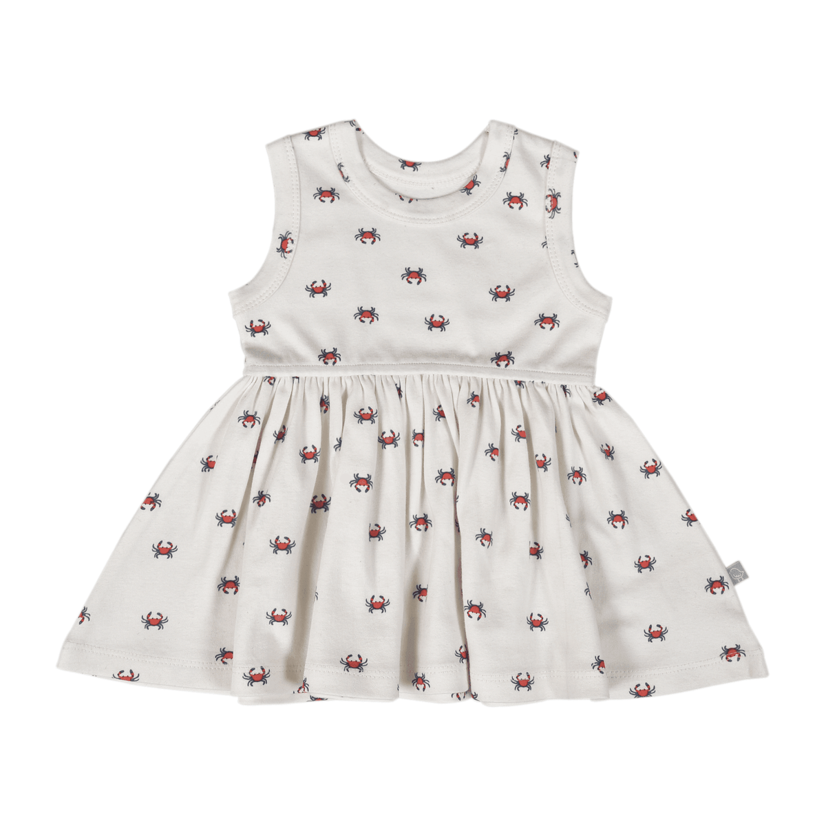 Girls Tank Twirl Dress | Pure Organic Cotton | Crab Print | Toddler Summer