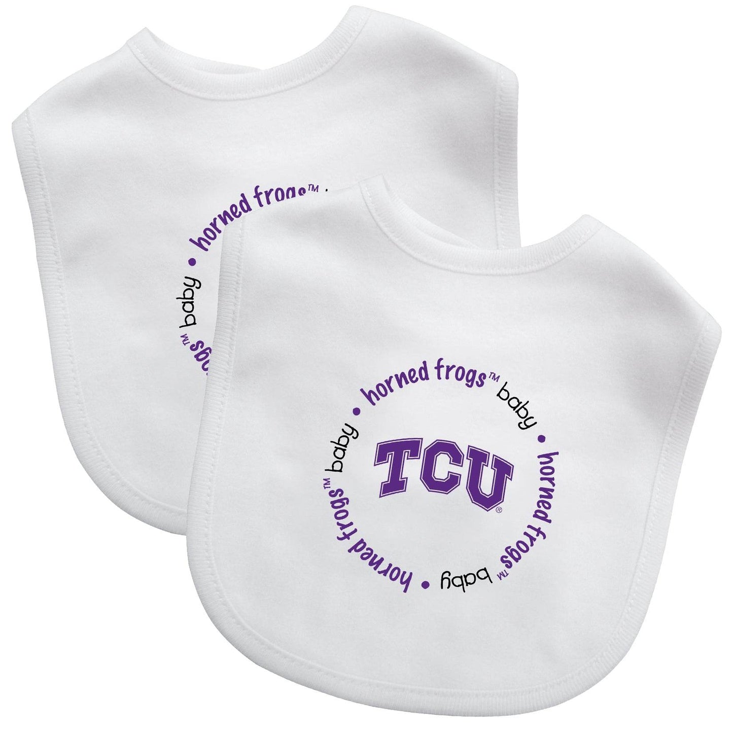 TCU Horned Frogs Baby Bibs 2 Pack Embroidered Team Logo - ToylandEU