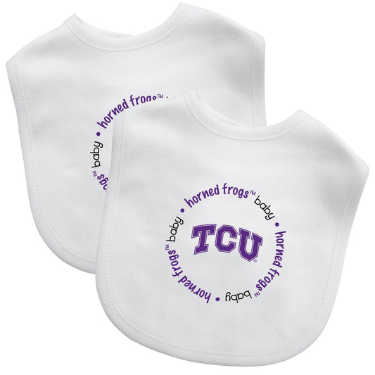 TCU Horned Frogs Baby Bibs 2 Pack Embroidered Team Logo - ToylandEU