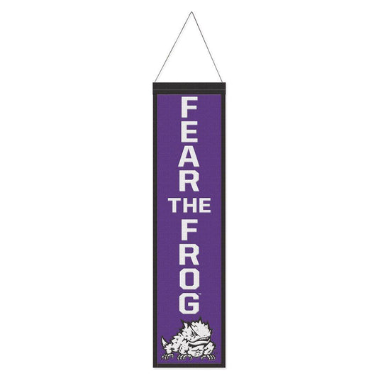 TCU Horned Frogs Banner Wool 8x32 Heritage Slogan Order - ToylandEU