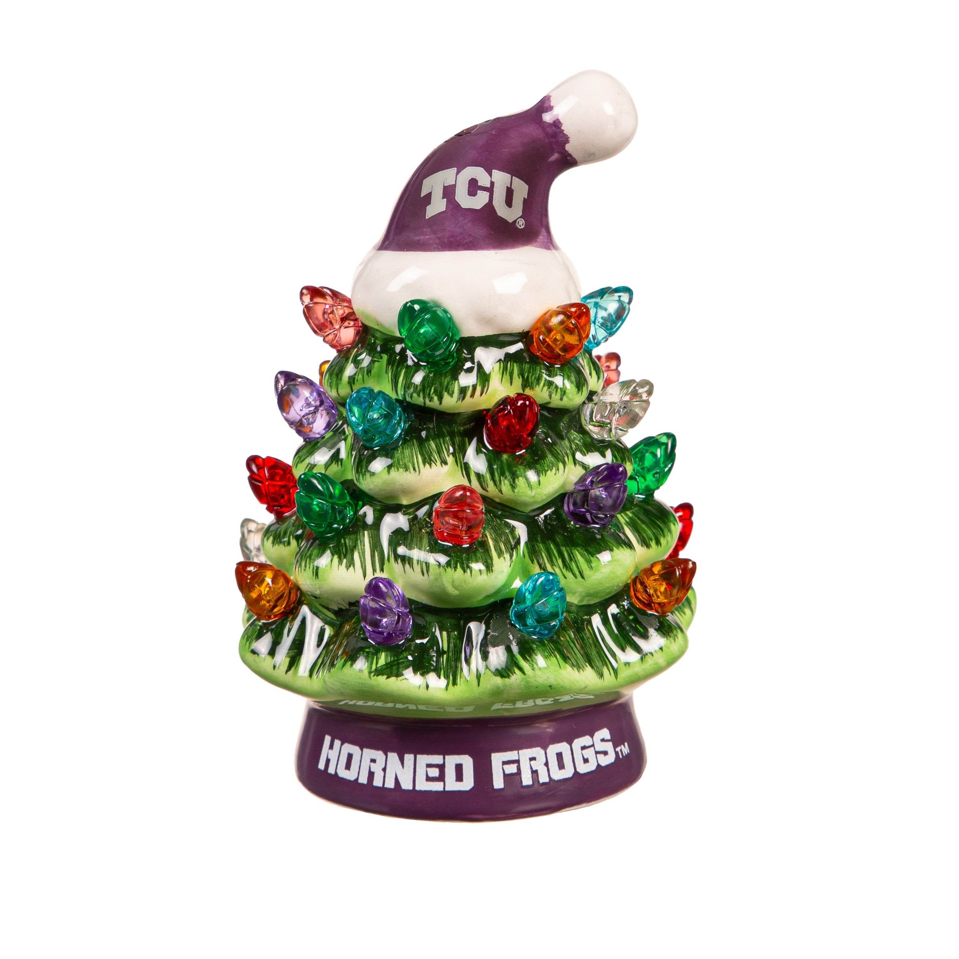 TCU Horned Frogs Christmas Tree LED Tabletop Decor 4 Inch - ToylandEU