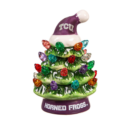 TCU Horned Frogs Christmas Tree LED Tabletop Decor 4 Inch - ToylandEU