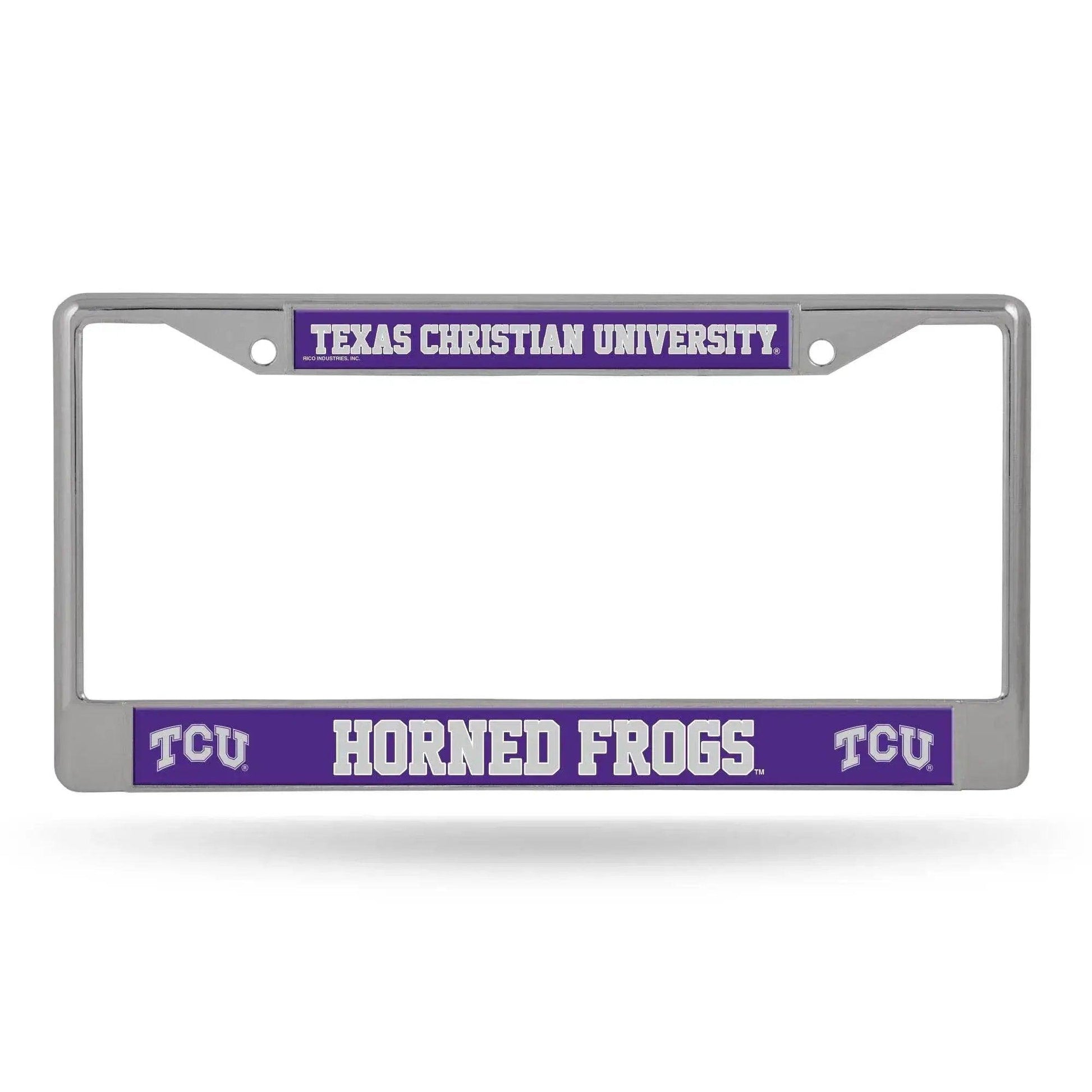  TCU Horned Frogs License Plate Frame Chrome Printed Insert -  ToylandEU™
