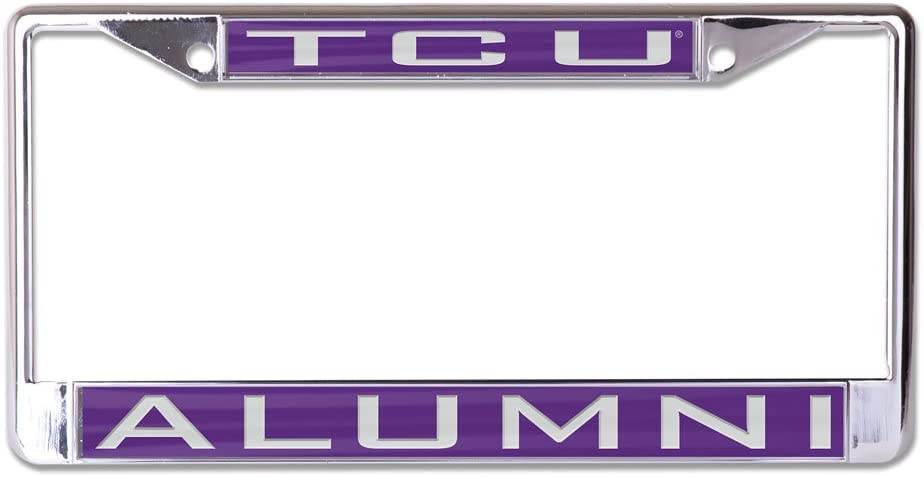 TCU Horned Frogs License Plate Frame Inlaid Style Chrome - ToylandEU