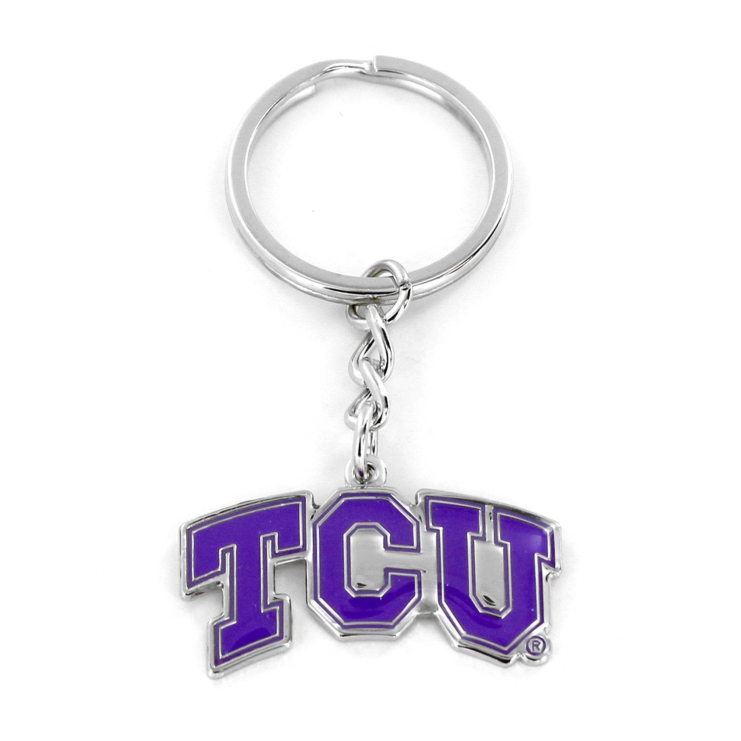 TCU Horned Frogs Logo Keychain Durable Metal Key Ring - ToylandEU