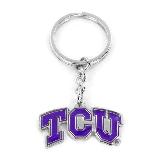 TCU Horned Frogs Logo Keychain Durable Metal Key Ring - ToylandEU