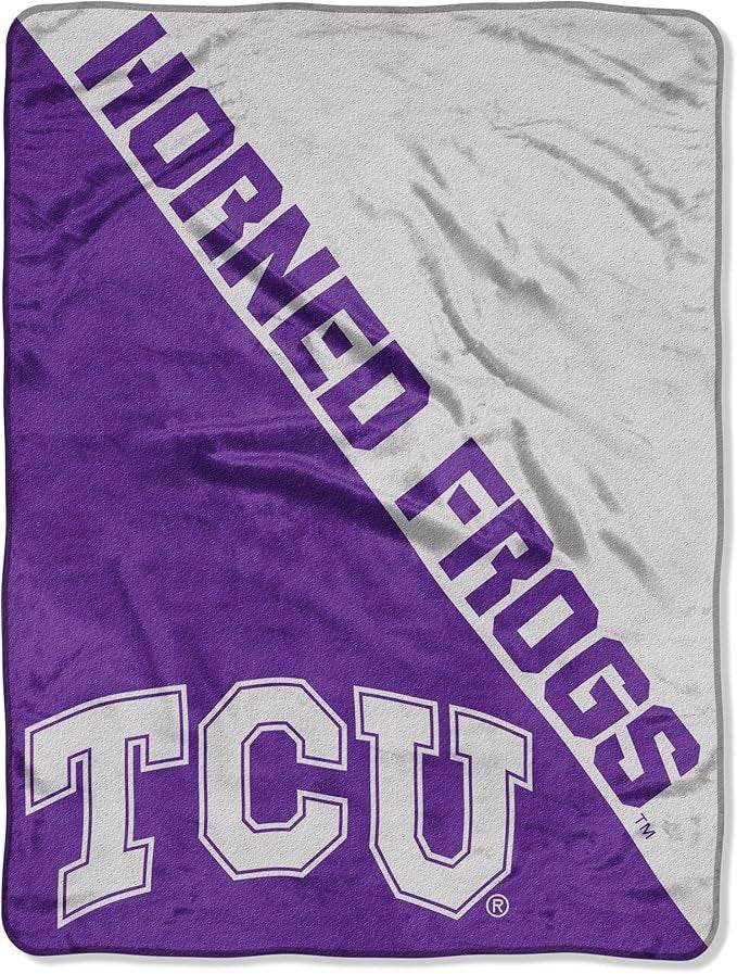 TCU Horned Frogs Micro Raschel Blanket 46x60 Halftone - ToylandEU