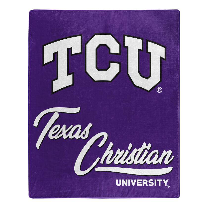 TCU Horned Frogs Raschel Blanket 50x60 Signature Design - ToylandEU