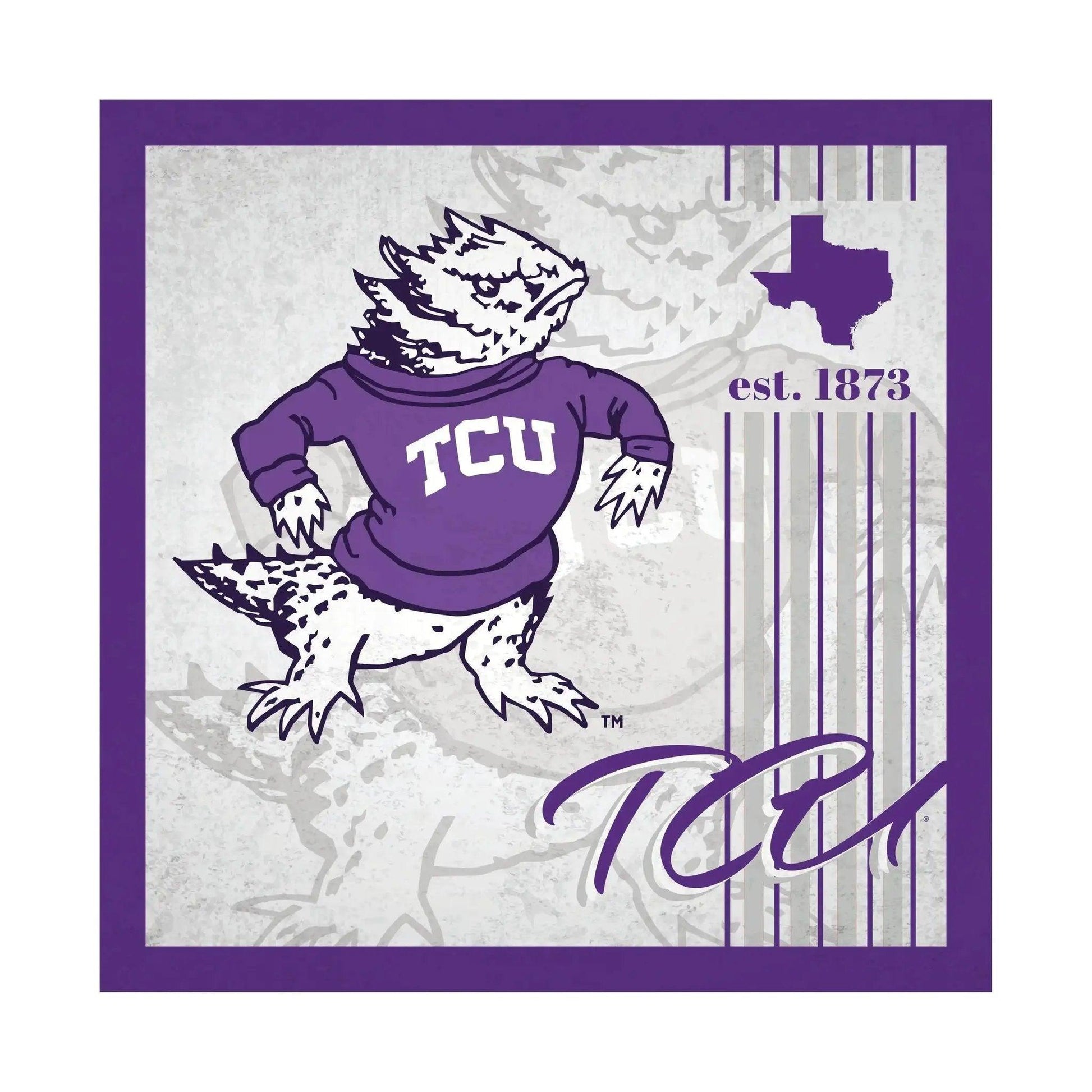  TCU Horned Frogs Wood Sign 10x10 Album Design Wall Decor -  ToylandEU™