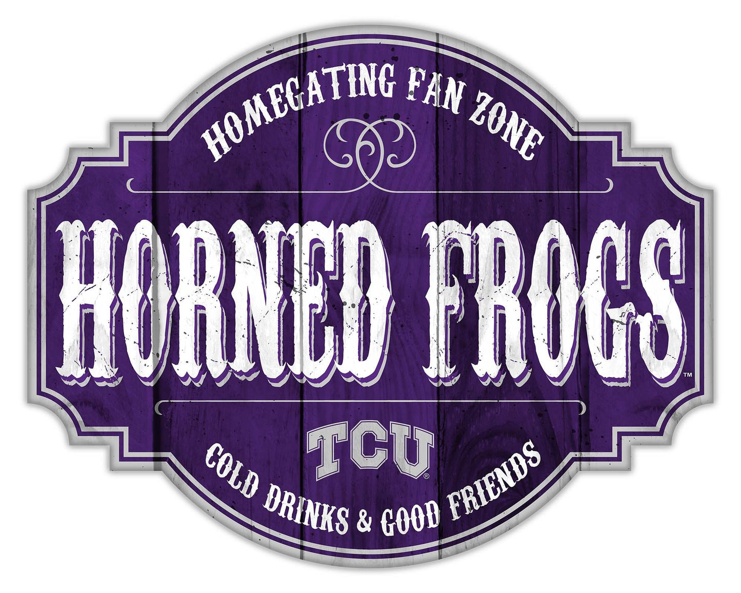 TCU Horned Frogs Wood Sign 12 Inch Homegating Tavern Decor - ToylandEU