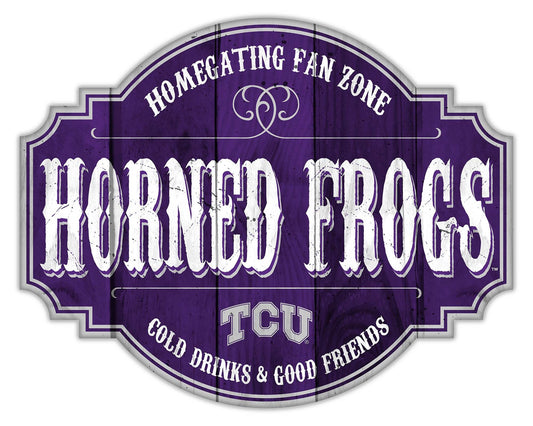 TCU Horned Frogs Wood Sign 12 Inch Homegating Tavern Decor - ToylandEU