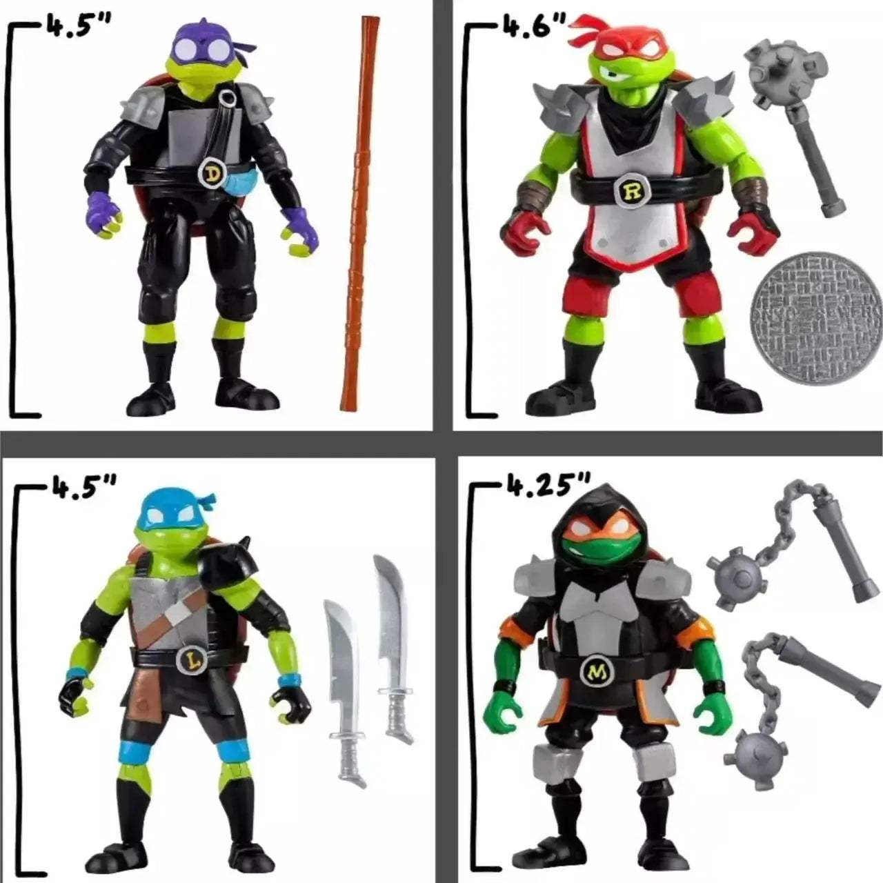 TMNT Battle Arena Four And A Half Inch Action Figures - ToylandEU