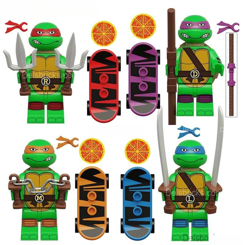 TMNT Minifigures | Mutant Mayhem 4-Pack | Toylandeu™