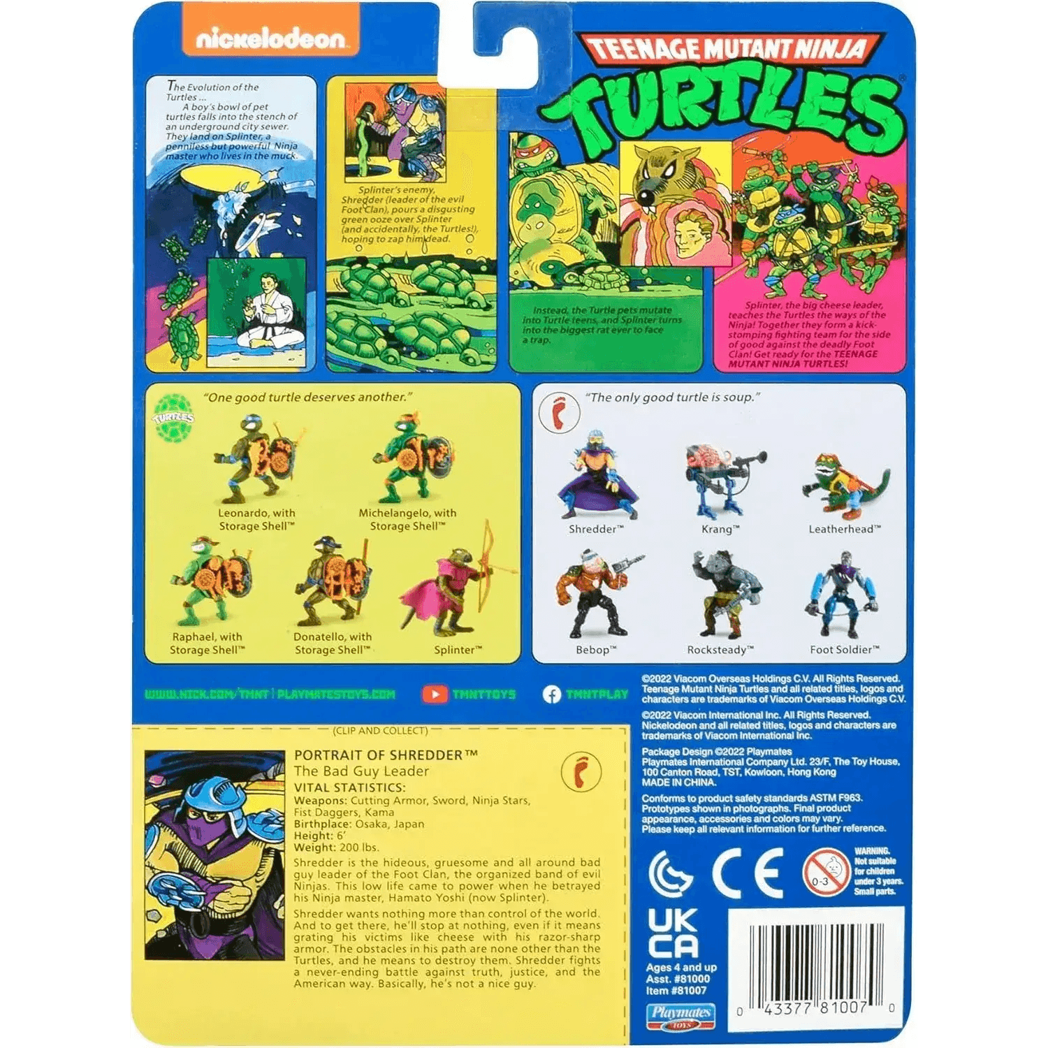 TMNT Shredder Action Figure Original Retro Edition 2013 - ToylandEU