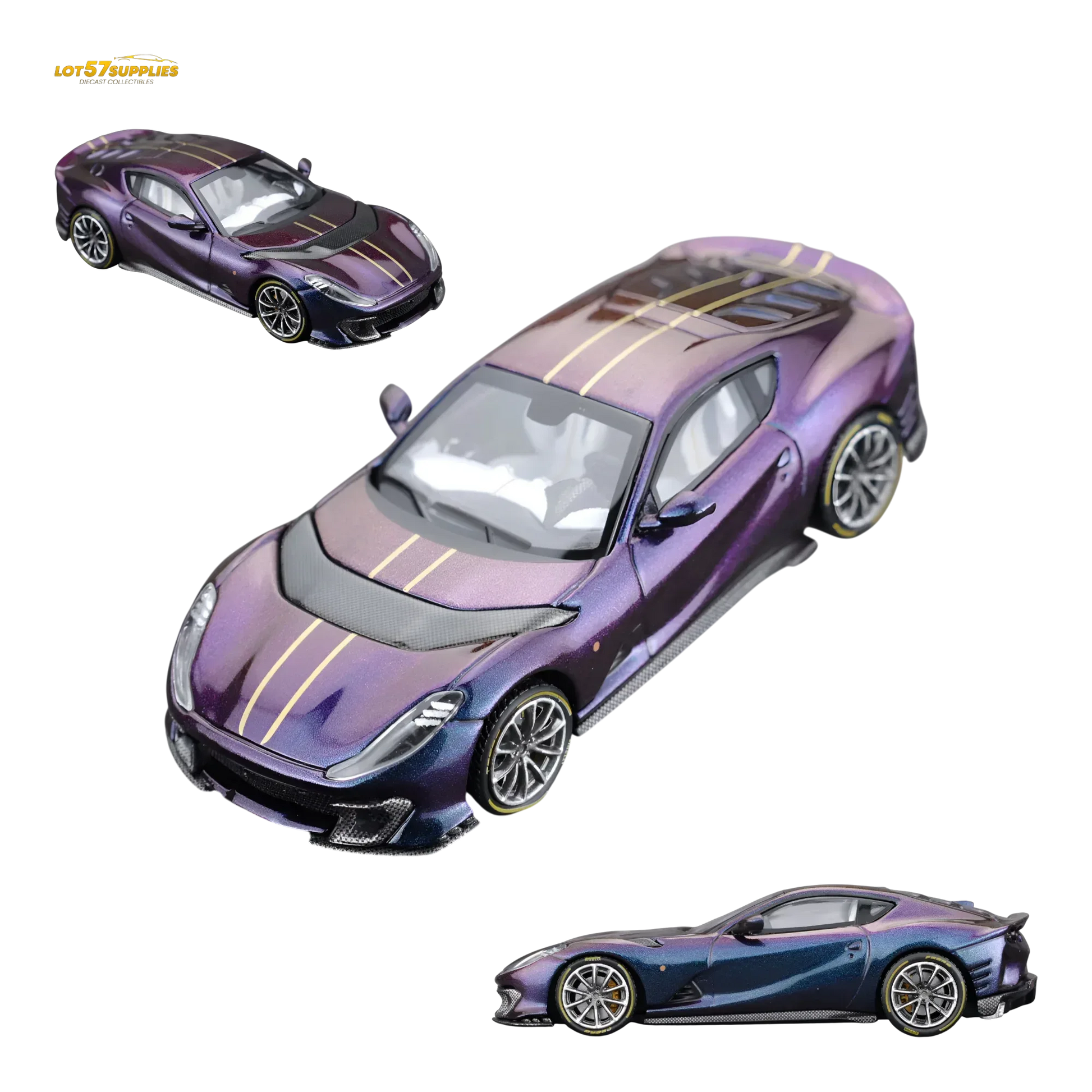TOC Ferrari 812C Chameleon Purple 1:64 - ToylandEU