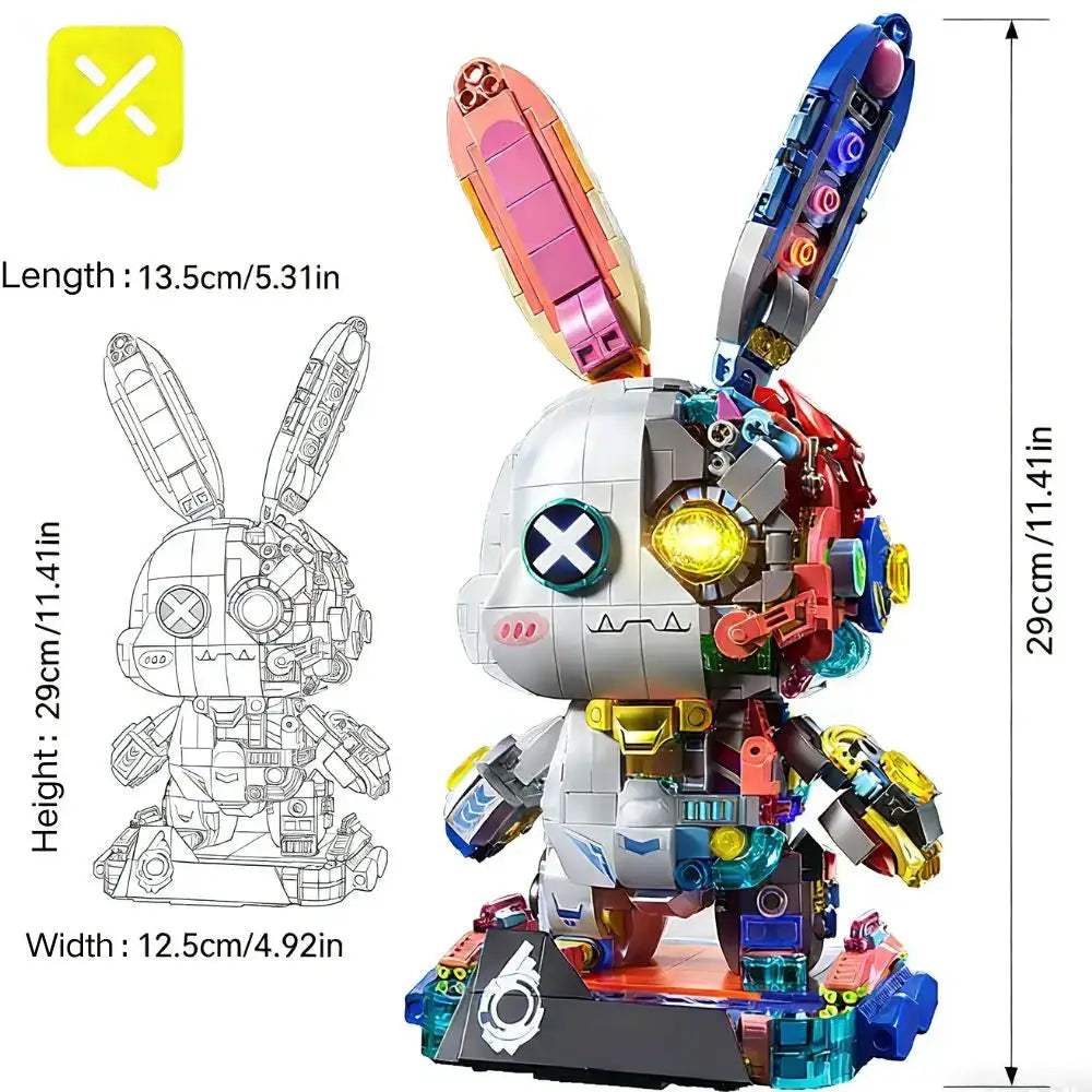 TOYLINX 1377 Piece Lego Compatible Mechanical Rabbit Building Blocks Creative - ToylandEU