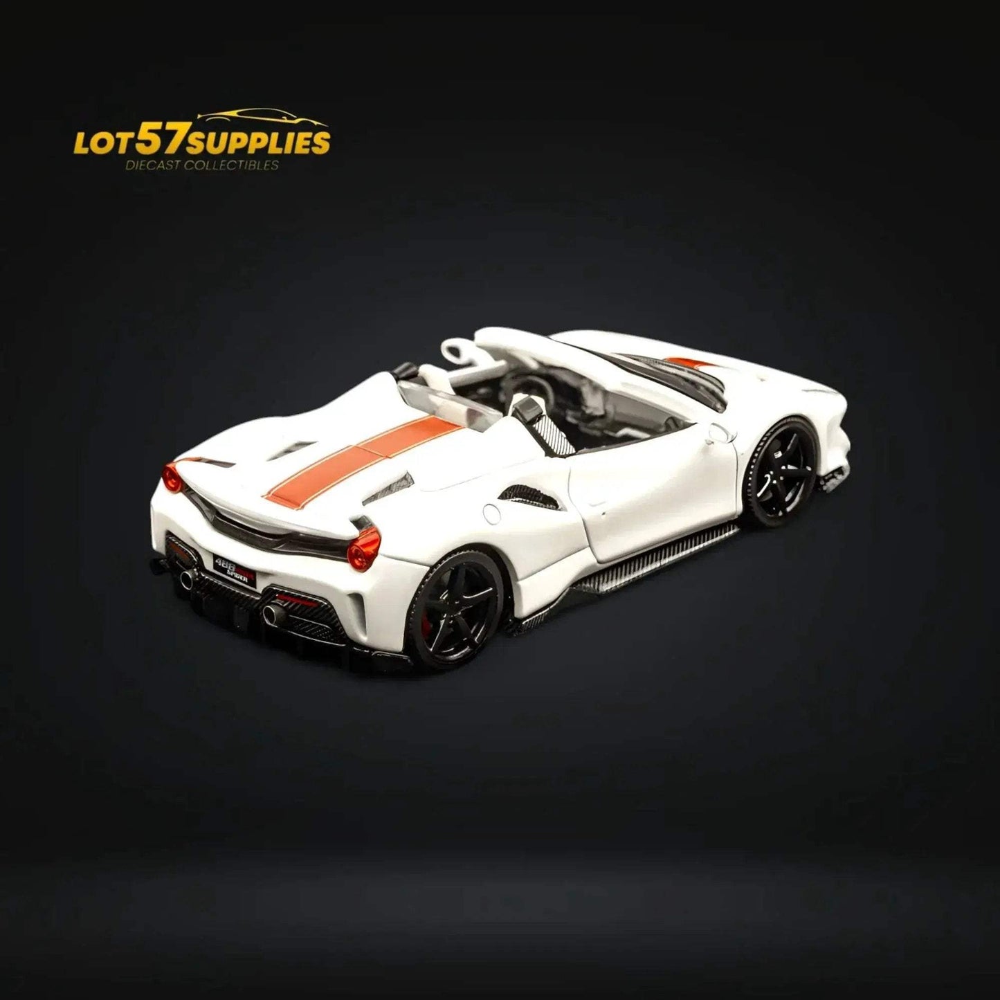 TPC Novitec 488 Roadster Pearl White - Red Stripe 1:64 - ToylandEU