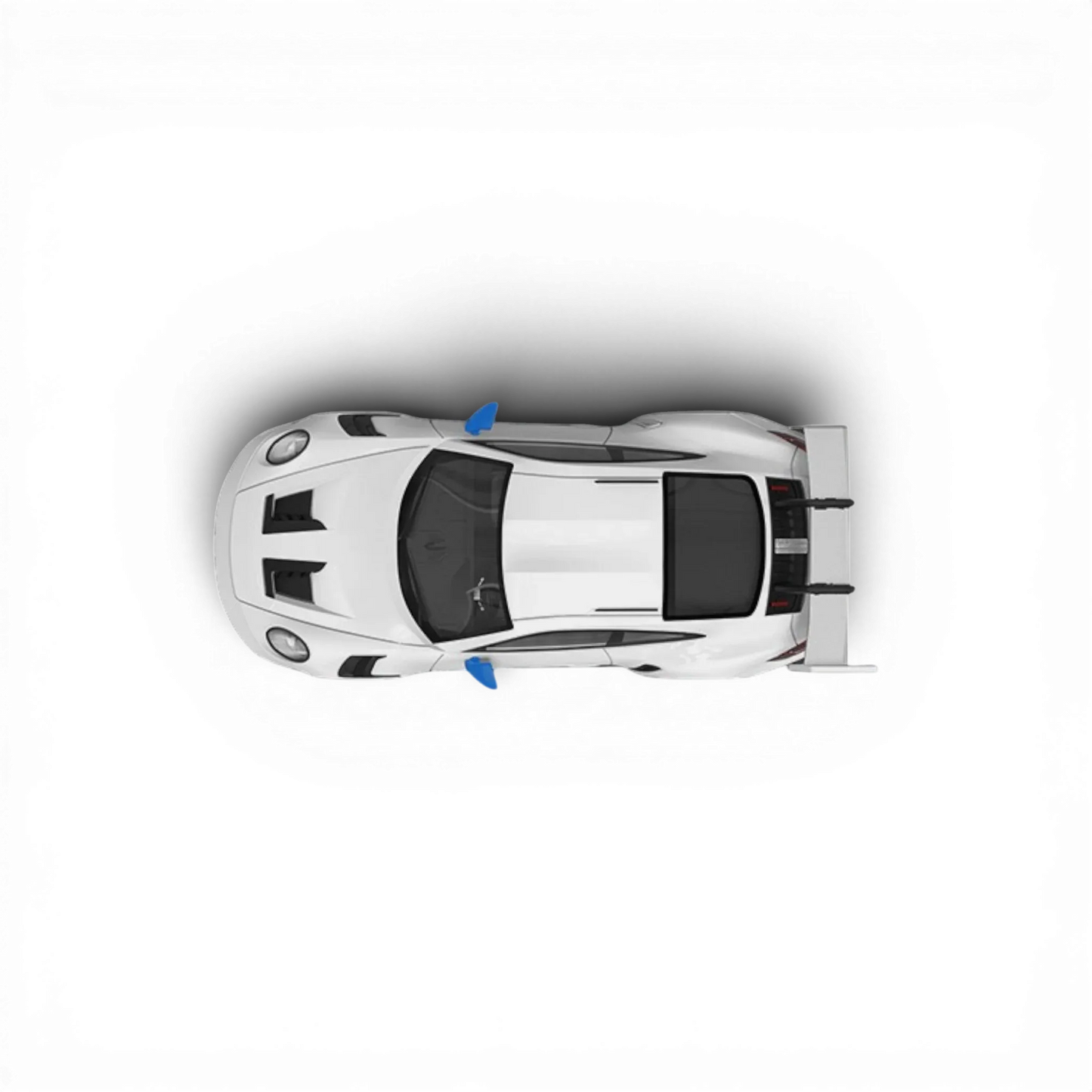 TPC Porsche 911 GT3 RS White Blue Wheels 1:64 - ToylandEU