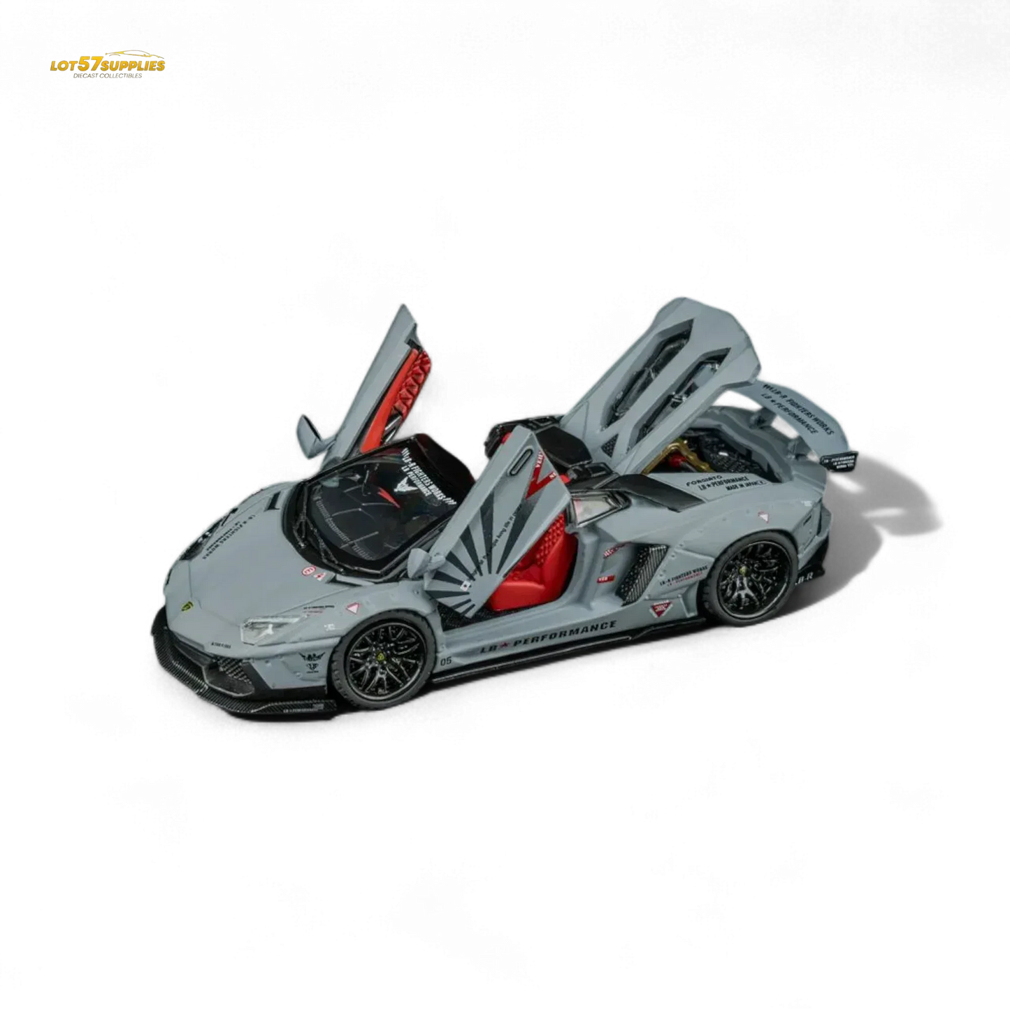 TPC Rhino Model RM 1/64 Lamborghini LP720-4 Roadster Wide-Body Modified - Combat Gray 1/64 - ToylandEU