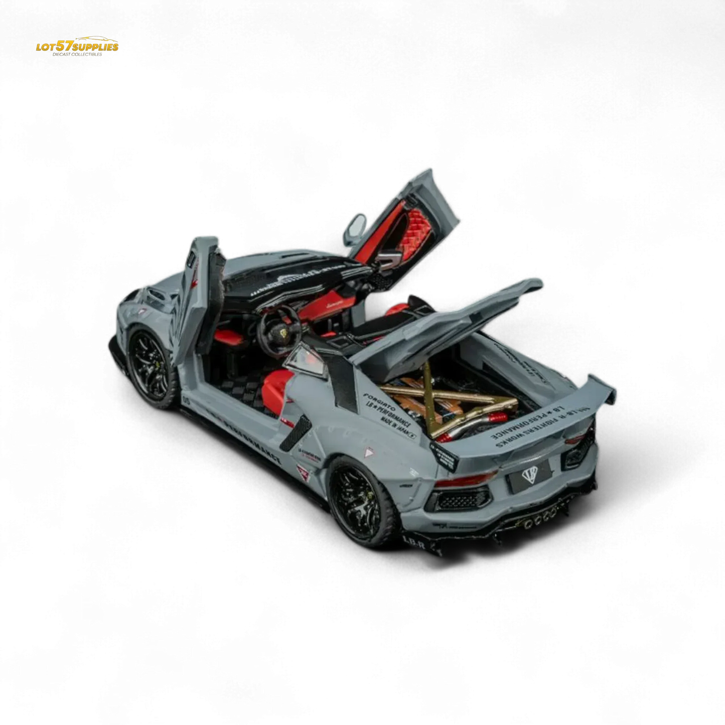 TPC Rhino Model RM 1/64 Lamborghini LP720-4 Roadster Wide-Body Modified - Combat Gray 1/64 - ToylandEU