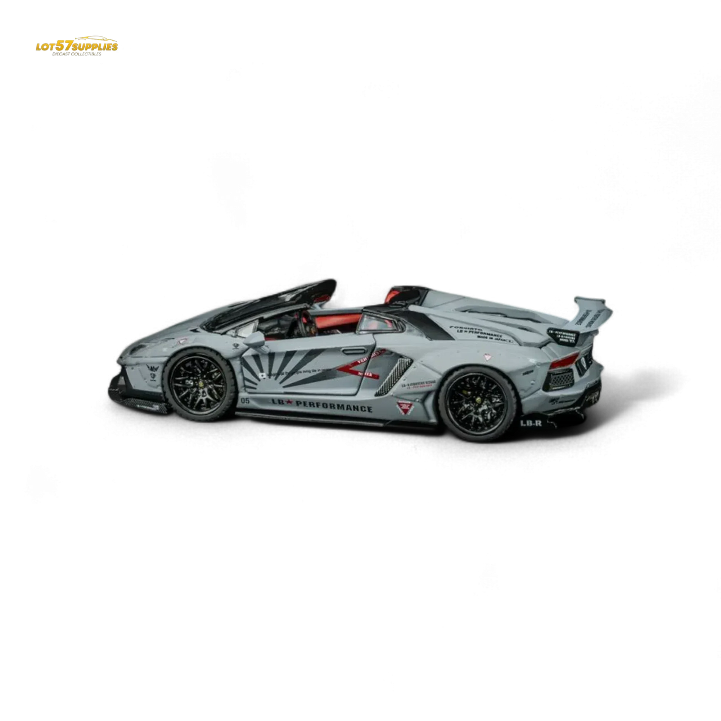 TPC Rhino Model RM 1/64 Lamborghini LP720-4 Roadster Wide-Body Modified - Combat Gray 1/64 - ToylandEU