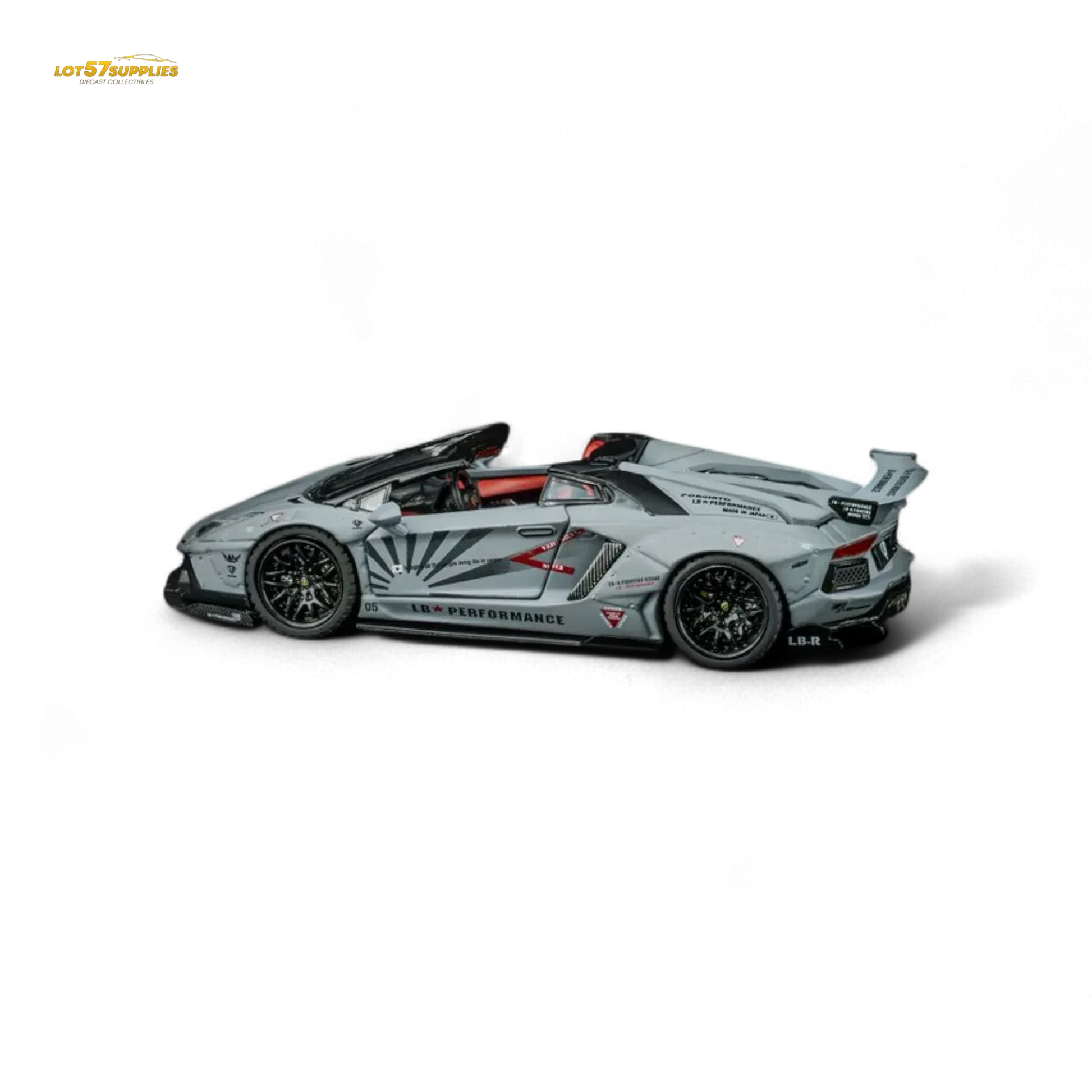TPC Rhino Model RM 1/64 Lamborghini LP720-4 Roadster Wide-Body Modified - Combat Gray 1/64 - ToylandEU