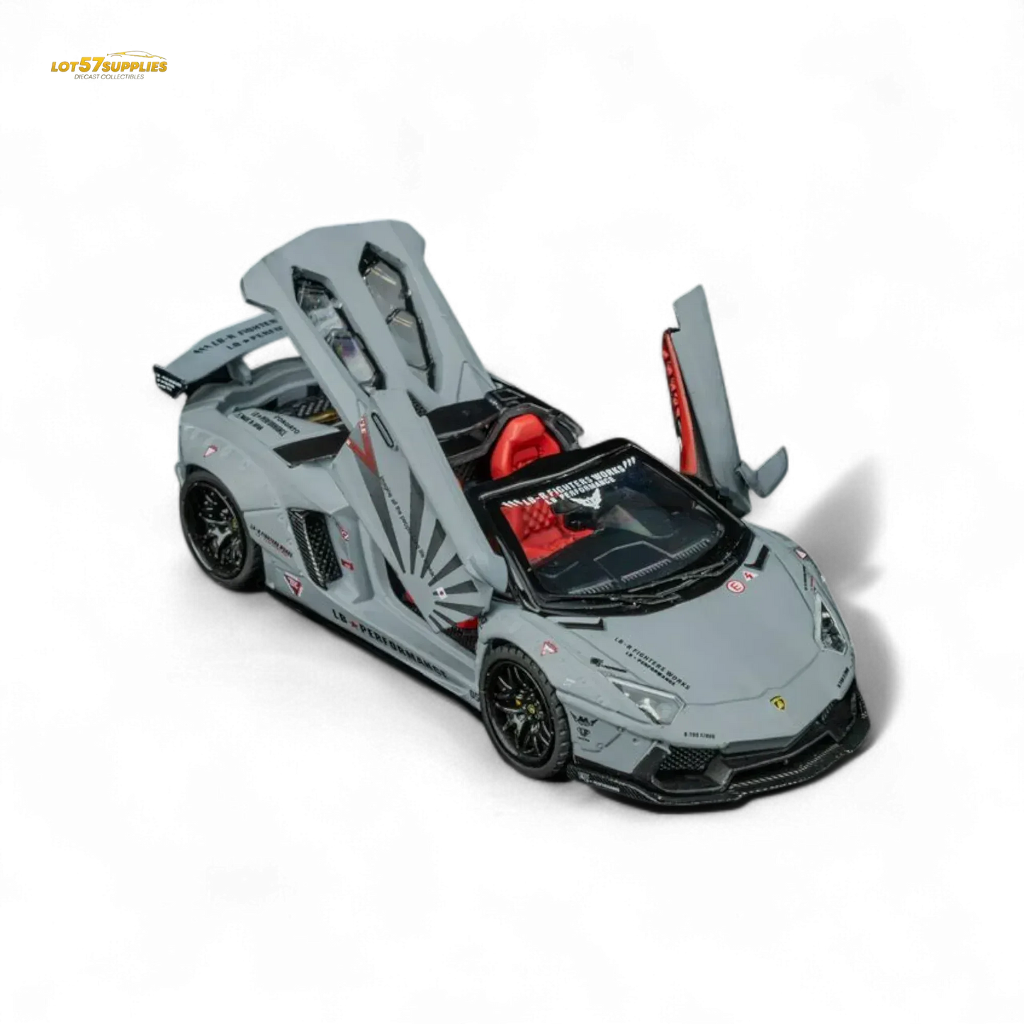 TPC Rhino Model RM 1/64 Lamborghini LP720-4 Roadster Wide-Body Modified - Combat Gray 1/64 - ToylandEU