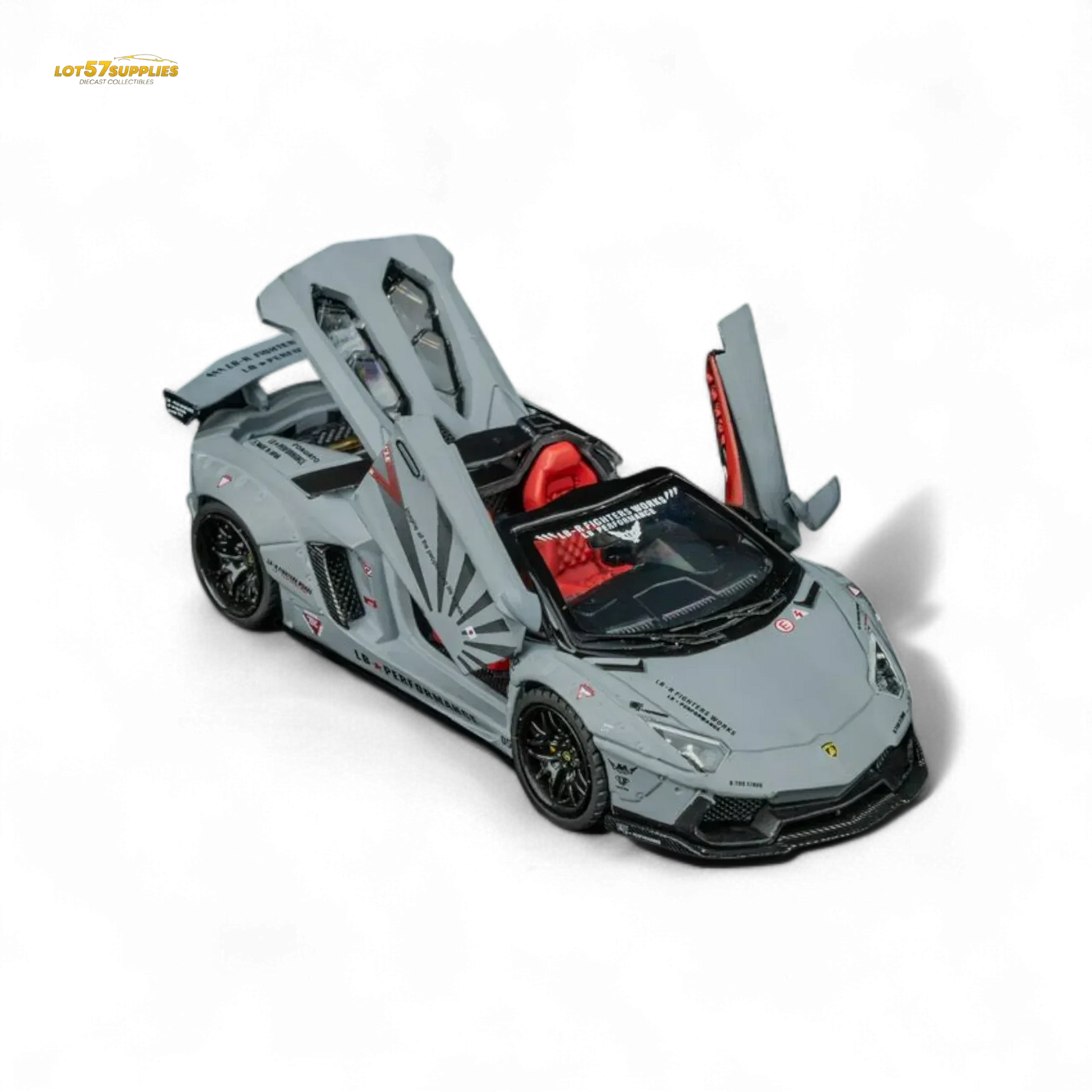 TPC Rhino Model RM 1/64 Lamborghini LP720-4 Roadster Wide-Body Modified - Combat Gray 1/64 - ToylandEU