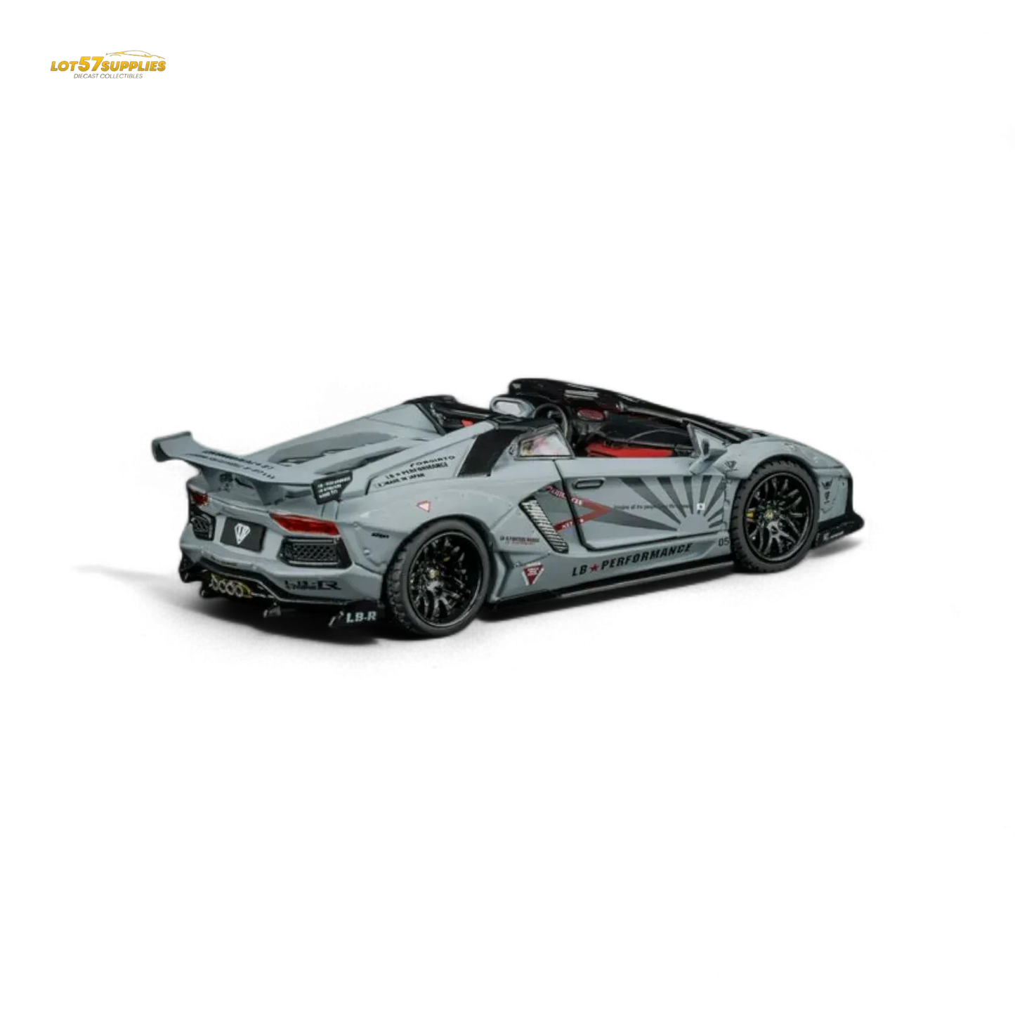TPC Rhino Model RM 1/64 Lamborghini LP720-4 Roadster Wide-Body Modified - Combat Gray 1/64 - ToylandEU