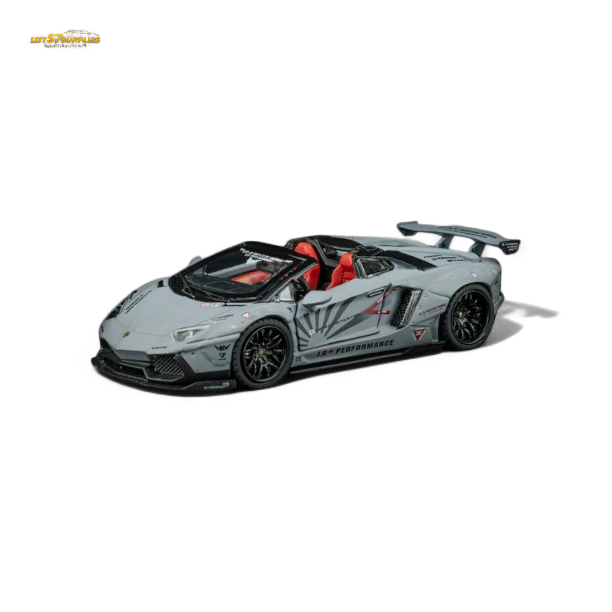 TPC Rhino Model RM 1/64 Lamborghini LP720-4 Roadster Wide-Body Modified - Combat Gray 1/64 - ToylandEU