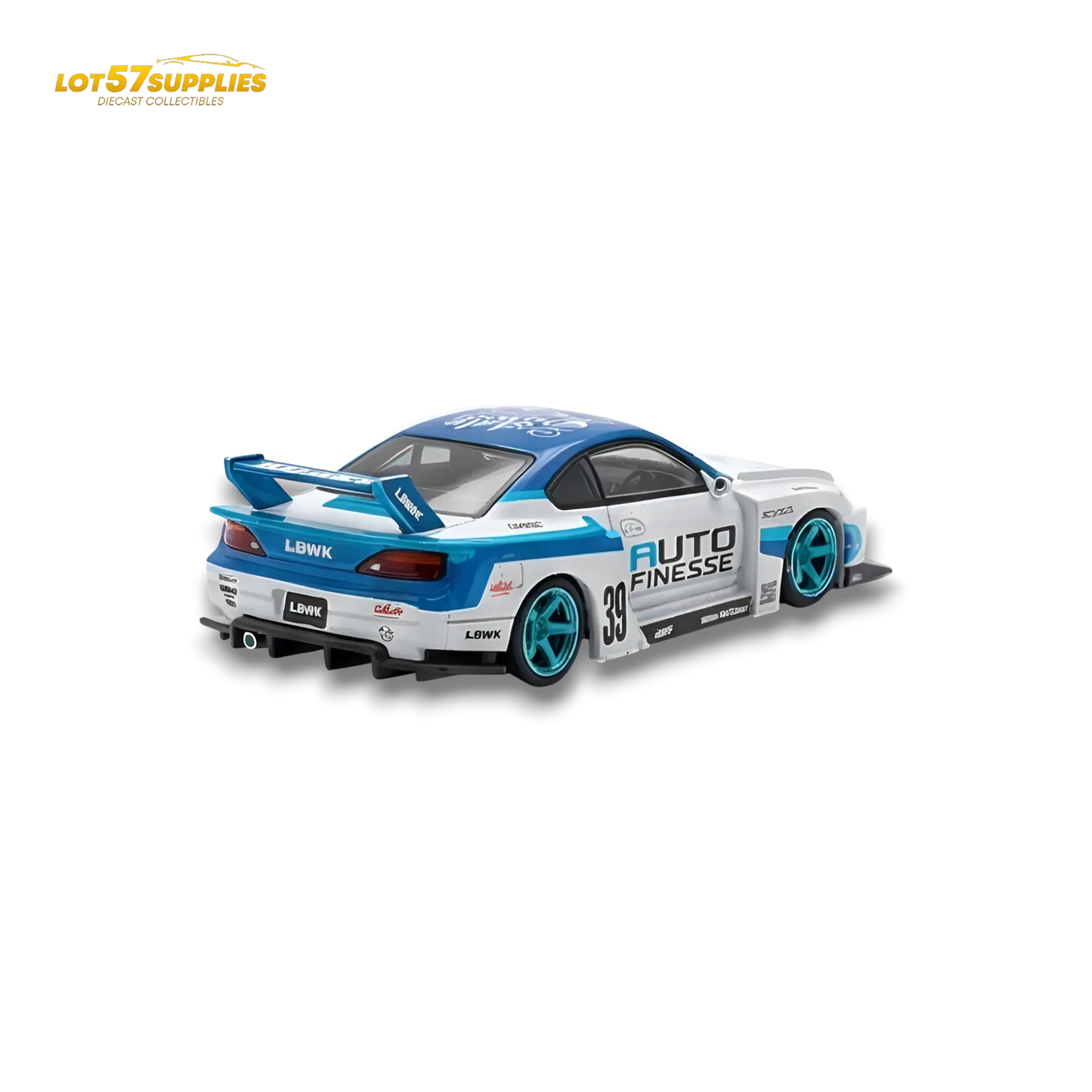 TPC Silvia S15 LBWK Blue - White 1:64 - ToylandEU