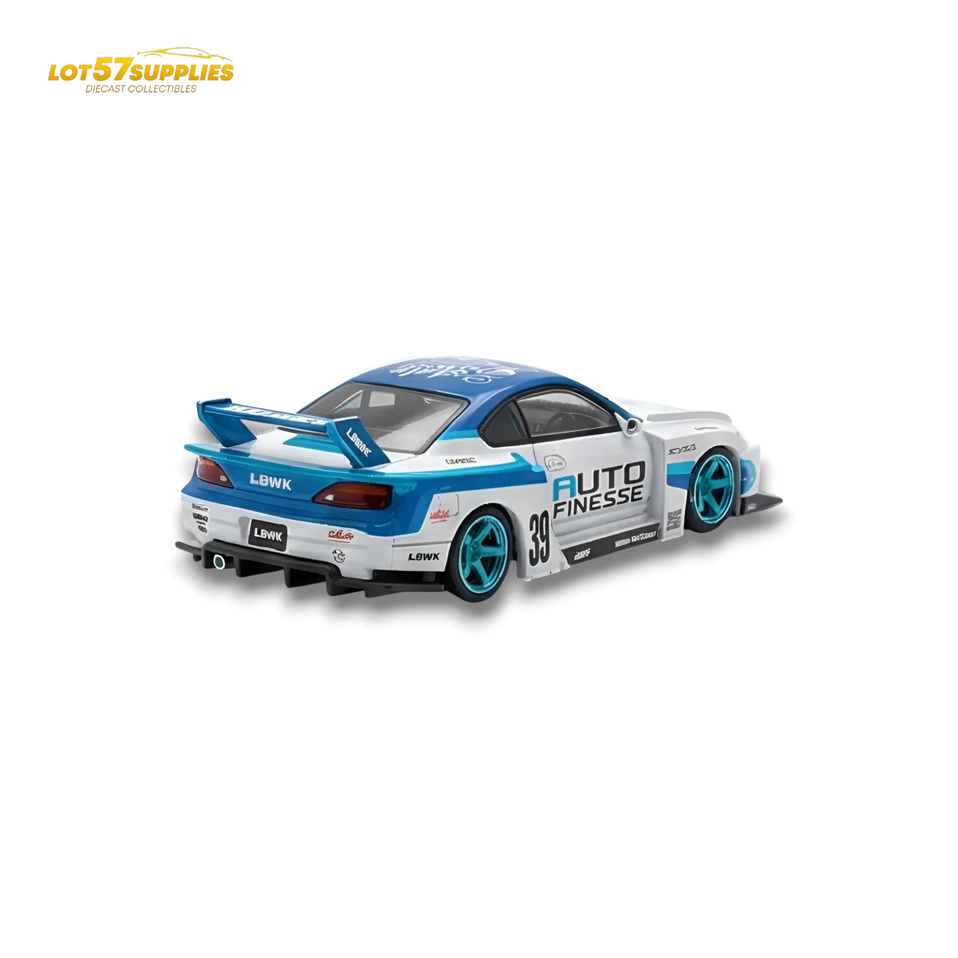 TPC Silvia S15 LBWK Blue - White 1:64 - ToylandEU