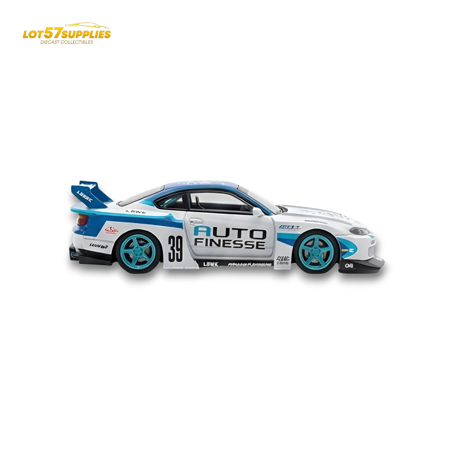 TPC Silvia S15 LBWK Blue - White 1:64 - ToylandEU