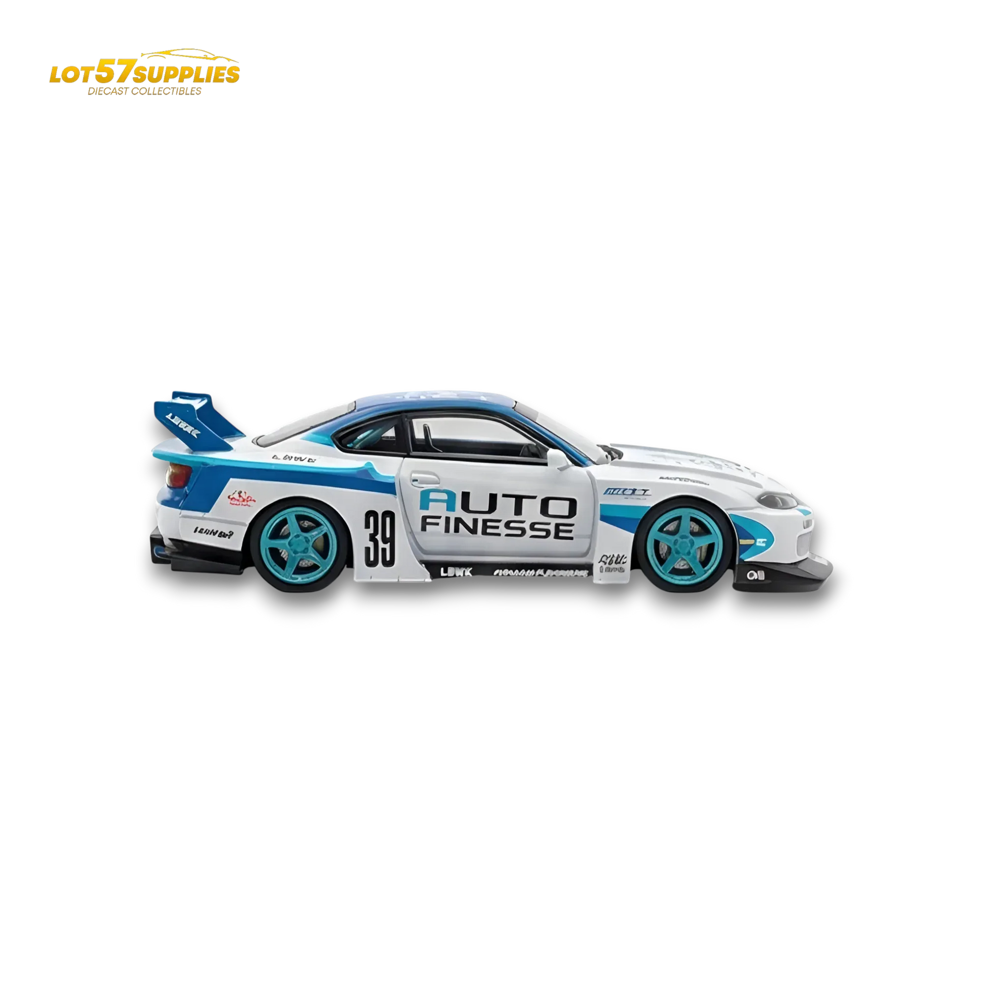 TPC Silvia S15 LBWK Blue - White 1:64 - ToylandEU