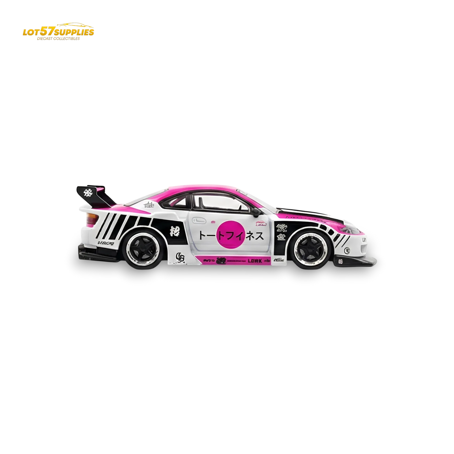 TPC Silvia S15 LBWK Pink - White 1:64 - ToylandEU