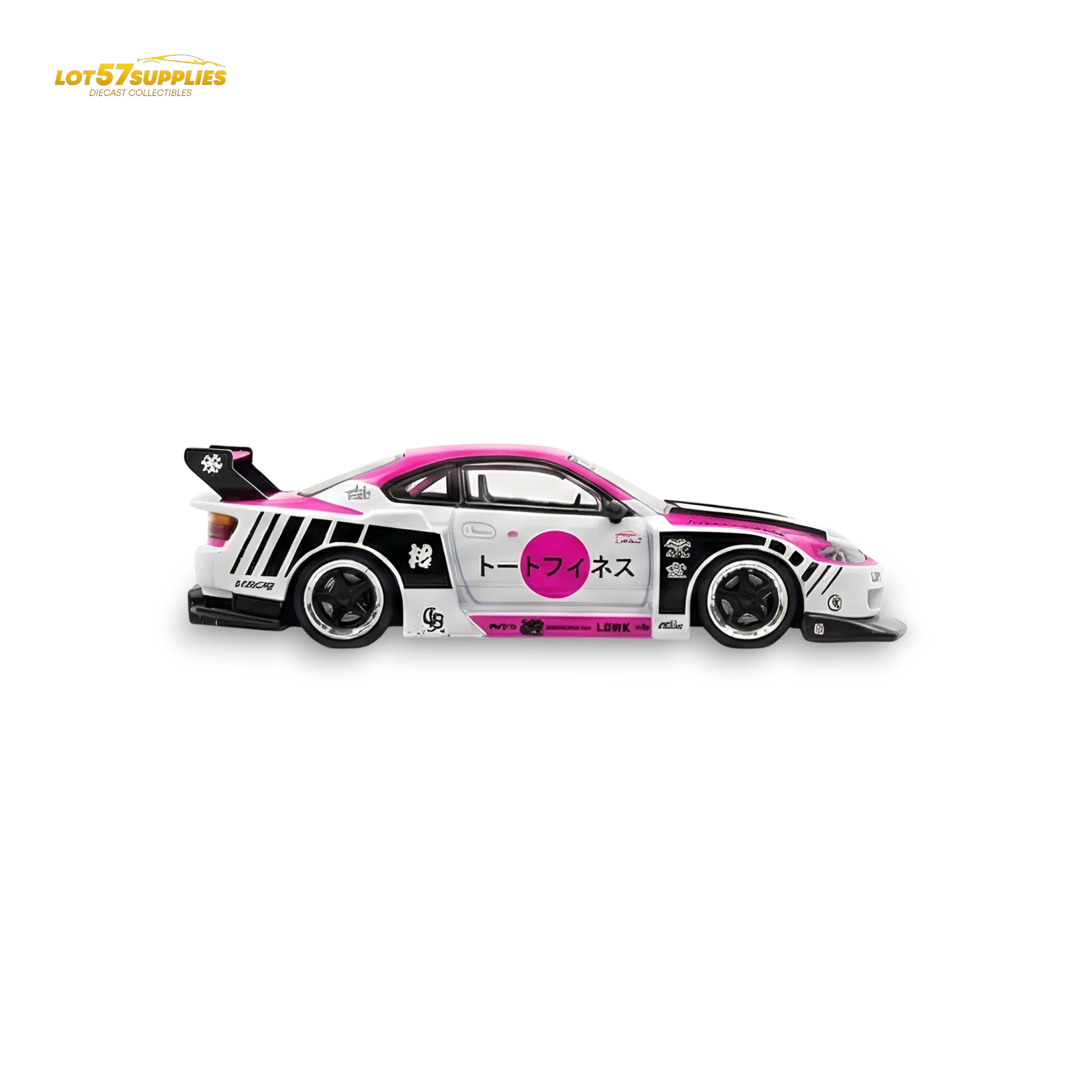 TPC Silvia S15 LBWK Pink - White 1:64 - ToylandEU