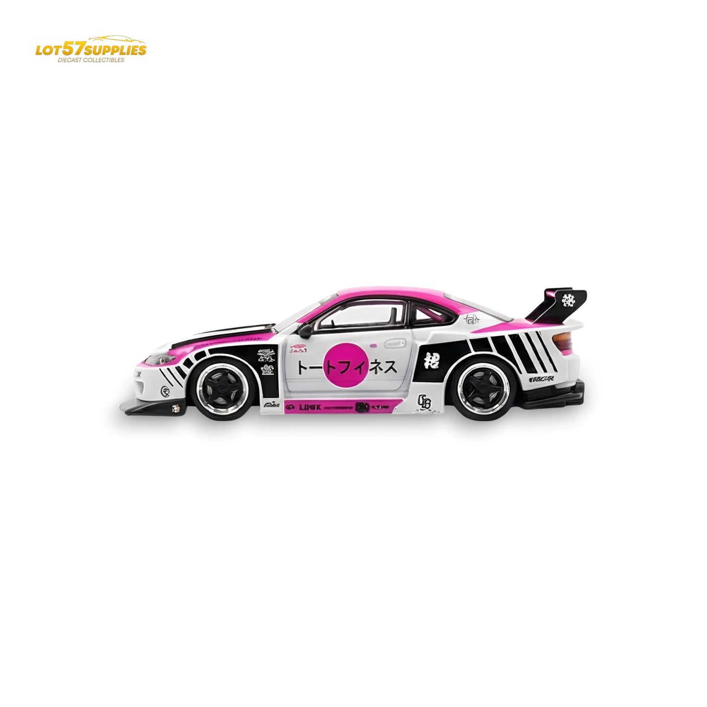TPC Silvia S15 LBWK Pink - White 1:64 - ToylandEU