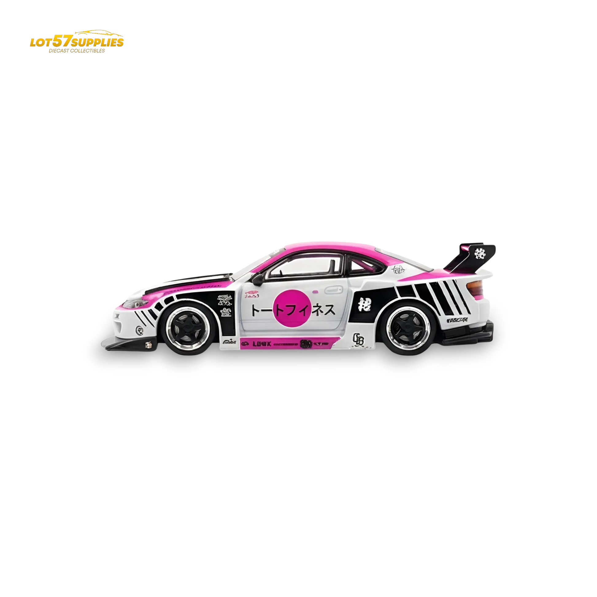 TPC Silvia S15 LBWK Pink - White 1:64 - ToylandEU