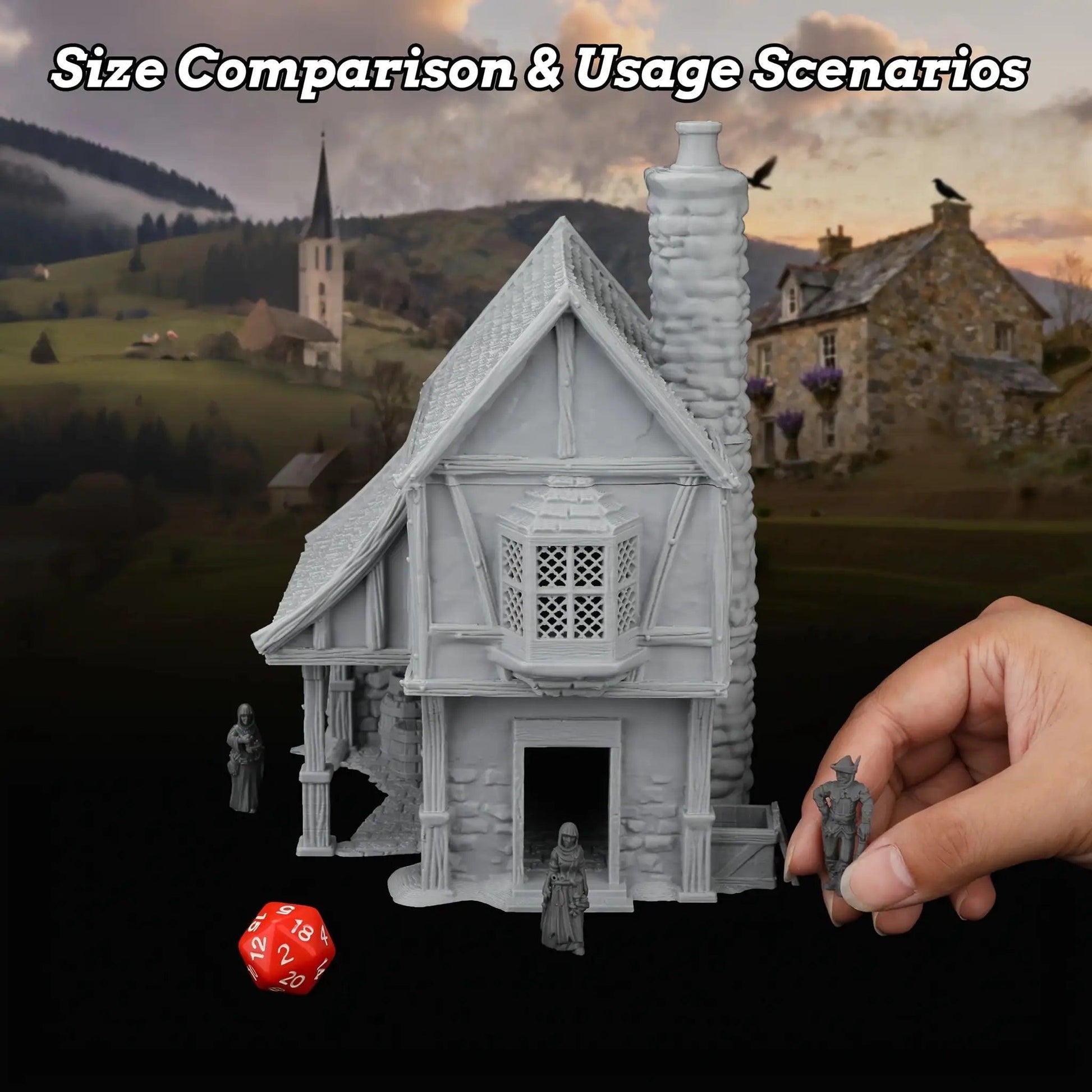  TRPG Post House Mini Terrain Tabletop Campaigns Ready -  ToylandEU™